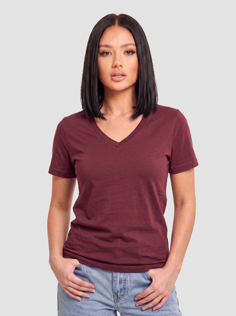 BELLA + CANVAS Unisex Heather CVC V-Neck Tee - 3005CVC
