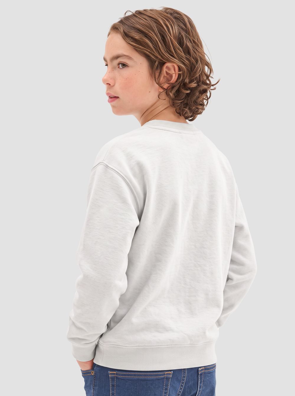 Gildan Youth Heavy Blend Crewneck Sweatshirt - 18000B thumbnail 4