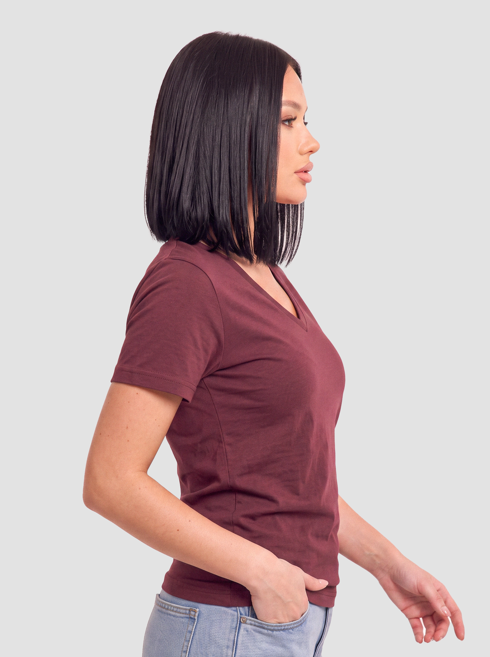 BELLA + CANVAS Unisex Heather CVC V-Neck Tee - 3005CVC thumbnail 3