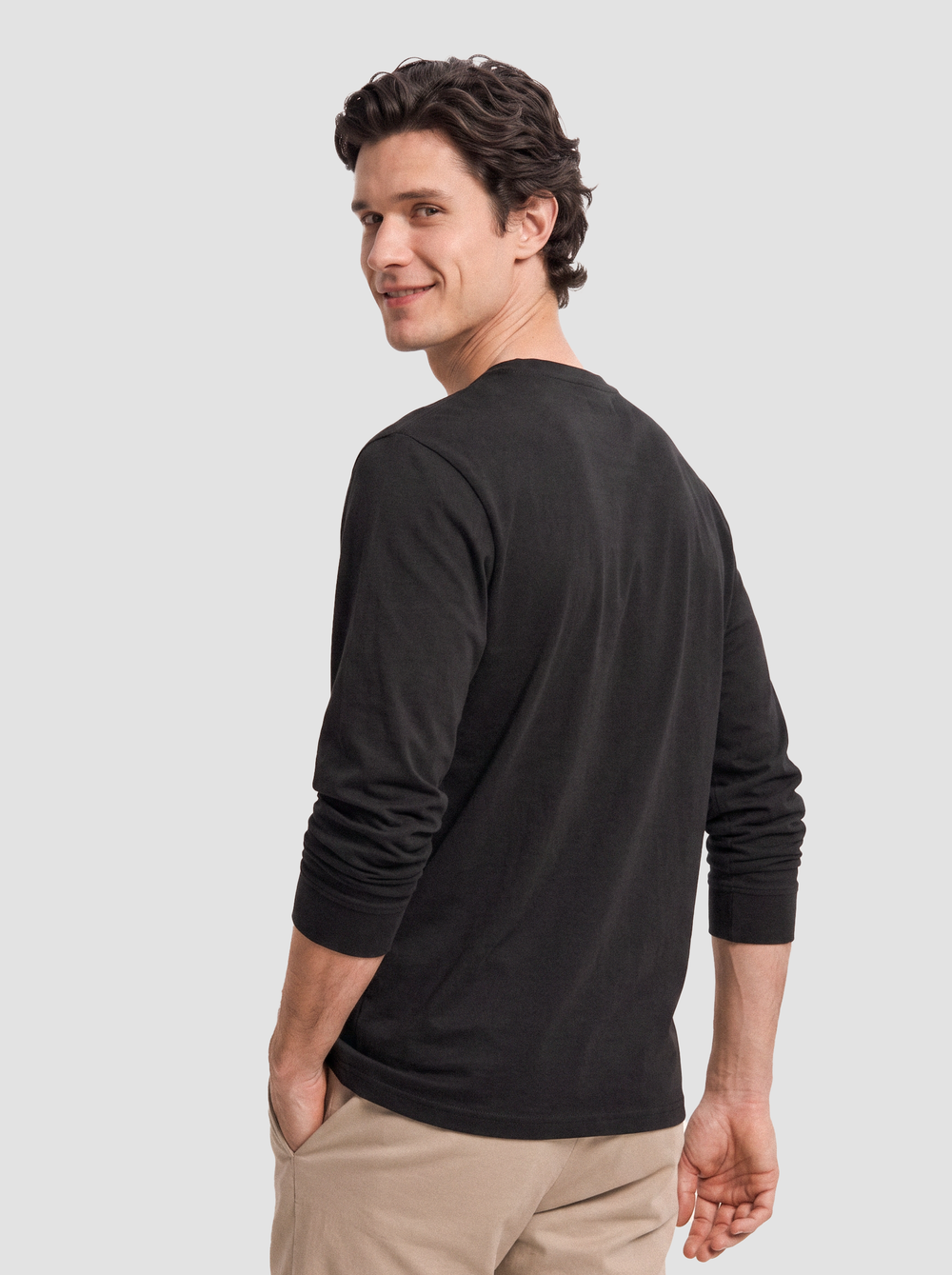 Unisex Garment-Dyed Long Sleeve T-Shirt - (ComfortWash by Hanes GDH200) thumbnail 3