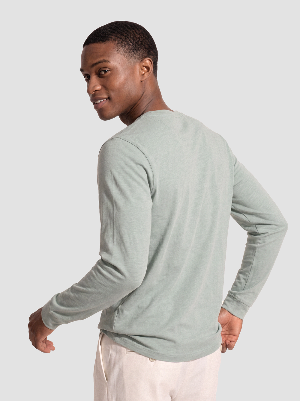 Bella + Canvas 3501 CVC - Heather Long Sleeve thumbnail 4