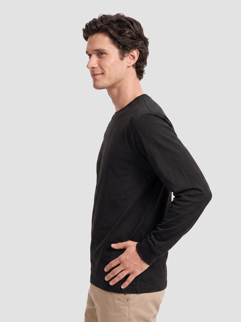 Unisex Garment-Dyed Long Sleeve T-Shirt - (ComfortWash by Hanes GDH200) thumbnail 4