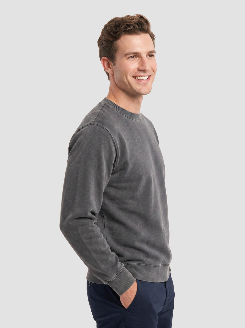 Midweight Pigment PRM3500 - Dyed Crewneck Sweatshirt — view 3