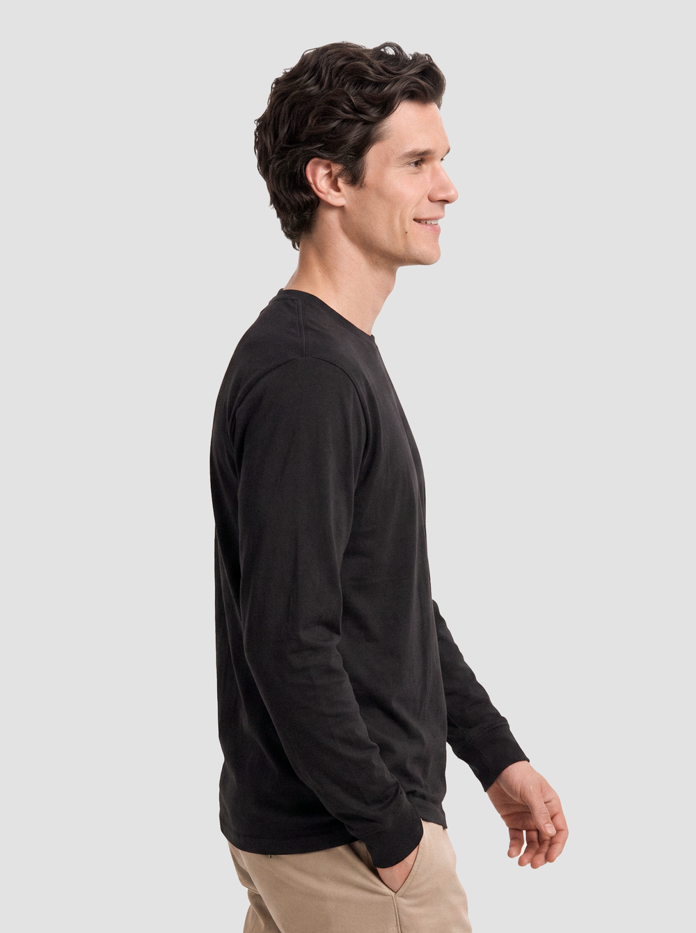 Unisex Garment-Dyed Long Sleeve T-Shirt - (ComfortWash by Hanes GDH200) thumbnail 2