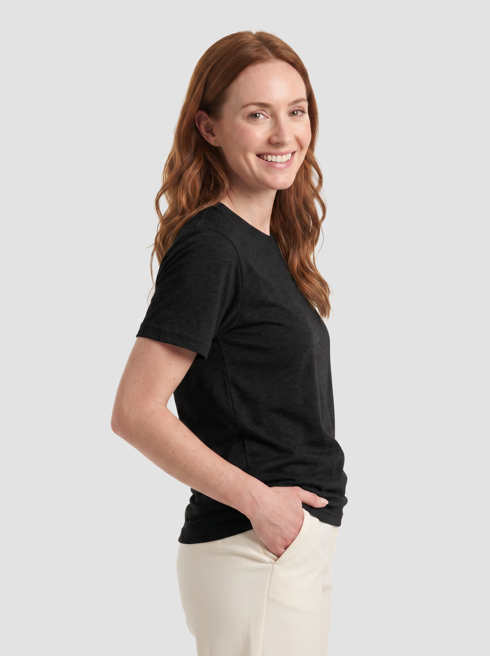 BELLA + CANVAS 3001 CVC - Heathered Jersey Tee — view 4